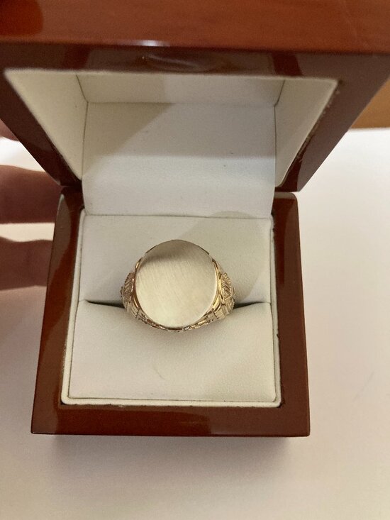 IB Goodman Other - Men's Signet Ring Sie 12.25 Silver Accent Gold Plated